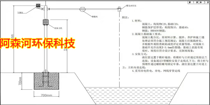 阿森河环保科技立杆式浮标